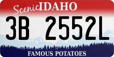 ID license plate 3B2552L