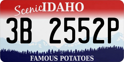 ID license plate 3B2552P