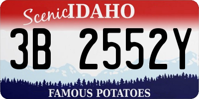 ID license plate 3B2552Y