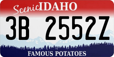 ID license plate 3B2552Z