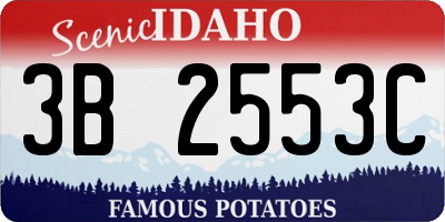 ID license plate 3B2553C