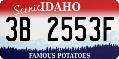 ID license plate 3B2553F