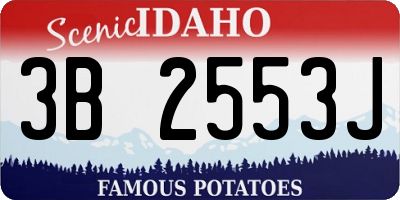 ID license plate 3B2553J