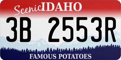 ID license plate 3B2553R