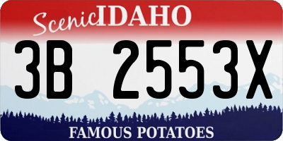 ID license plate 3B2553X