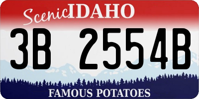 ID license plate 3B2554B