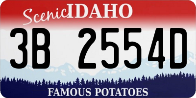 ID license plate 3B2554D