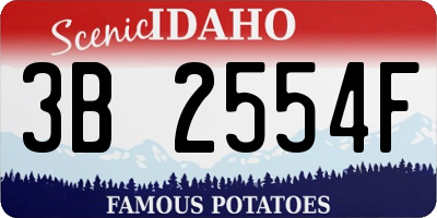 ID license plate 3B2554F
