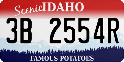 ID license plate 3B2554R