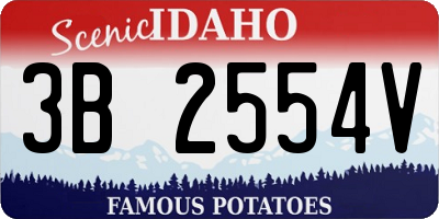 ID license plate 3B2554V