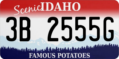 ID license plate 3B2555G
