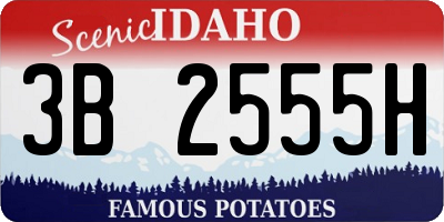 ID license plate 3B2555H