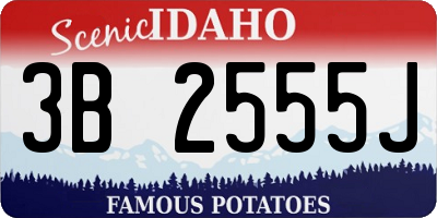 ID license plate 3B2555J