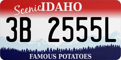 ID license plate 3B2555L
