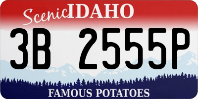 ID license plate 3B2555P