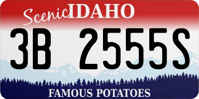ID license plate 3B2555S