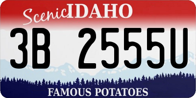 ID license plate 3B2555U