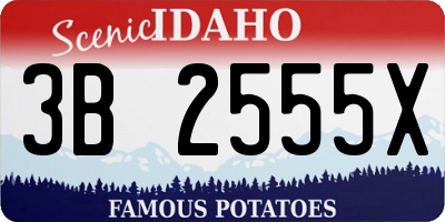 ID license plate 3B2555X