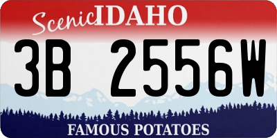 ID license plate 3B2556W