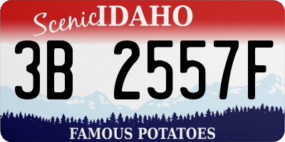 ID license plate 3B2557F