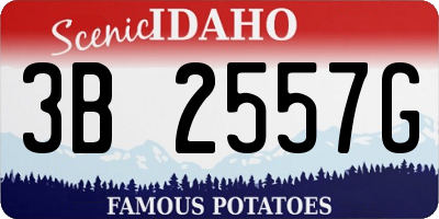 ID license plate 3B2557G