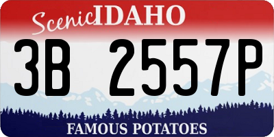 ID license plate 3B2557P