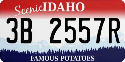 ID license plate 3B2557R