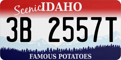 ID license plate 3B2557T