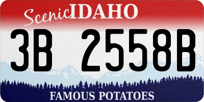 ID license plate 3B2558B