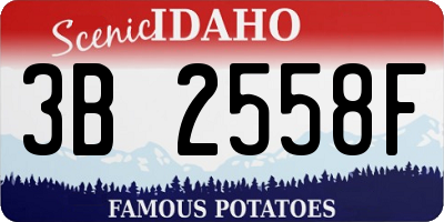 ID license plate 3B2558F