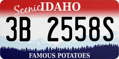 ID license plate 3B2558S