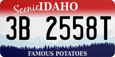 ID license plate 3B2558T