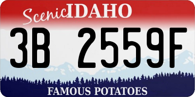 ID license plate 3B2559F