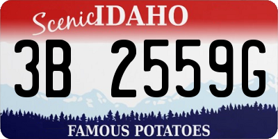 ID license plate 3B2559G