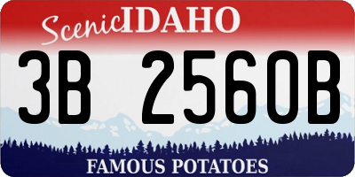 ID license plate 3B2560B