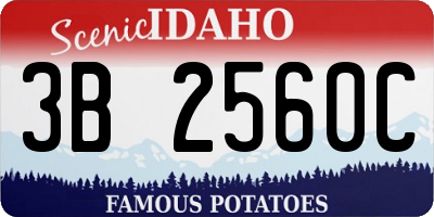 ID license plate 3B2560C