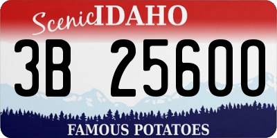 ID license plate 3B2560O