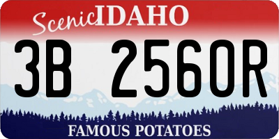 ID license plate 3B2560R