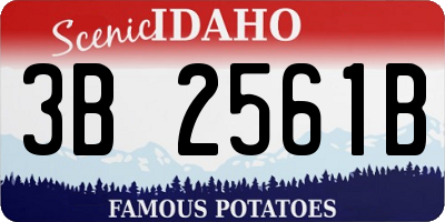 ID license plate 3B2561B