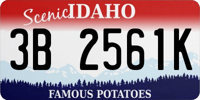 ID license plate 3B2561K