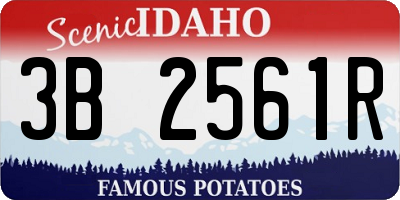 ID license plate 3B2561R