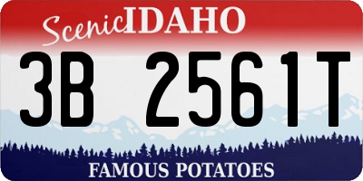 ID license plate 3B2561T