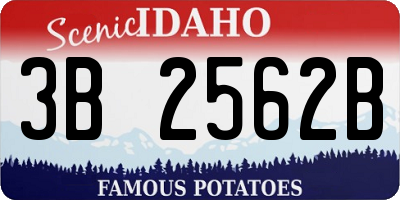 ID license plate 3B2562B