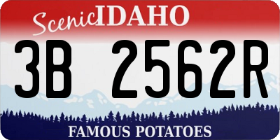 ID license plate 3B2562R