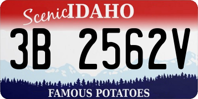 ID license plate 3B2562V
