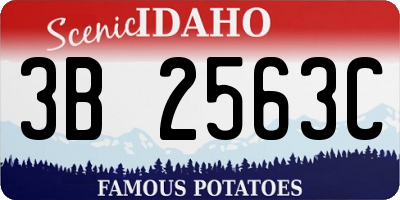 ID license plate 3B2563C