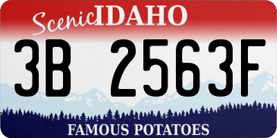 ID license plate 3B2563F