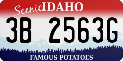 ID license plate 3B2563G