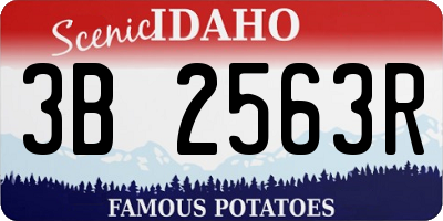 ID license plate 3B2563R