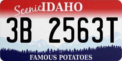 ID license plate 3B2563T